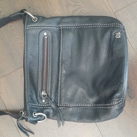 The Sak leather crossbody bag, black - Picture 1 of 7